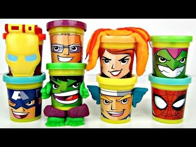 MARVEL Play-doh Can Heads Superhero Avenger Toy IRL In Real Life, Spider, Ironman, Hulk, Thor. TUYC