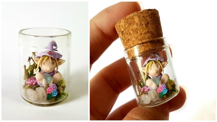 Mini Elf in a Bottle ♥ Polymer Clay Tutorial