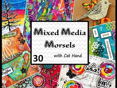 Mixed Media Morsels 30 - Shaving Cream Marbled Background