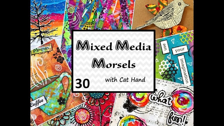 Mixed Media Morsels 30 - Shaving Cream Marbled Background