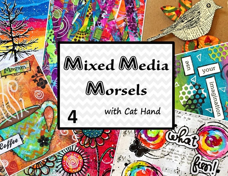 Mixed Media Morsels 4 - Glue Resist Background