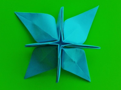 Origami flower star