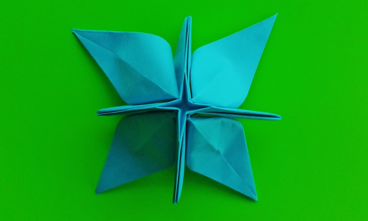 Origami flower star