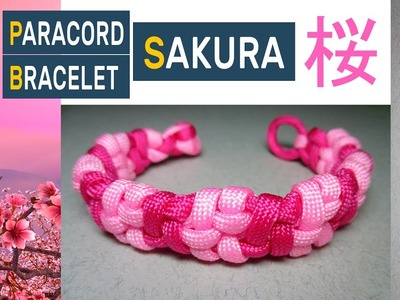 Paracord Bracelet Sakura without buckle