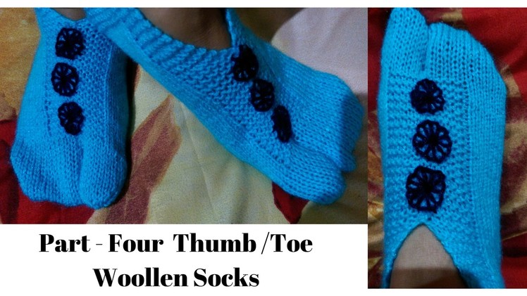 Part - 4 Thumb and Toe Woollen Socks for female or Ladies | Anghuthe wali woollen socks in Hindi