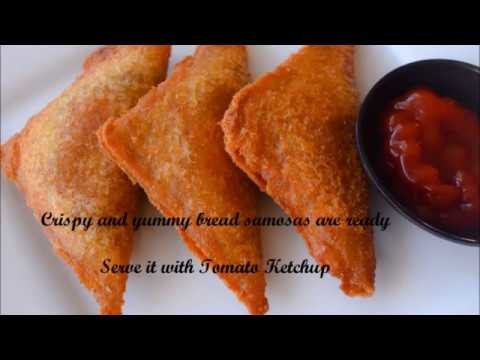 Quick and Simple Bread Samosa. My innovative Recipe | Kids Snack Recipes - By Sritha's Kitchen
