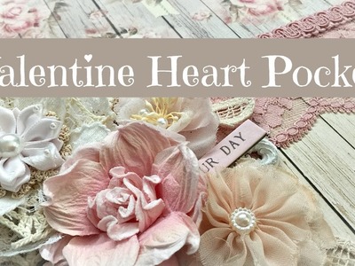 Shabby Chic Valentine Heart Pocket