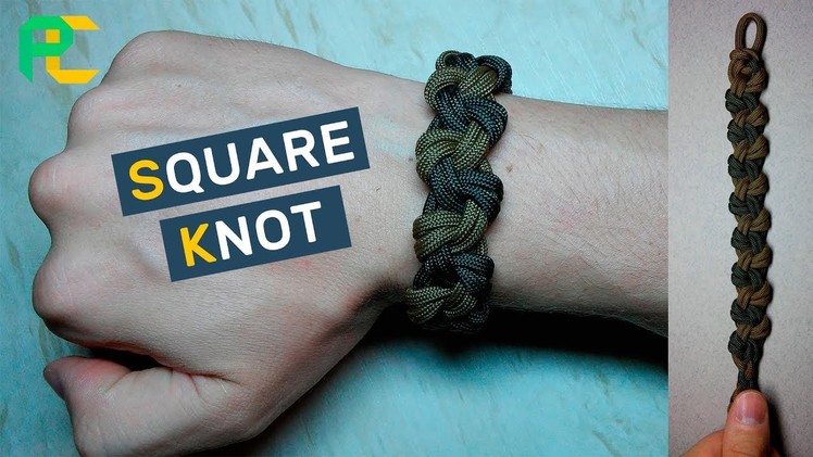 Square Knot Paracord Bracelet without buckle
