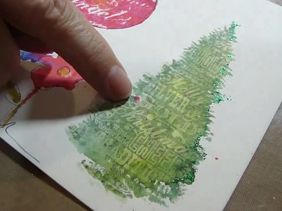 Stamped Watercolor Backgrounds