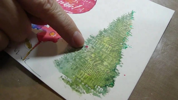 Stamped Watercolor Backgrounds