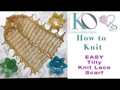 Tilly Knit Lace Scarf Easy Reversible Knit Lace Pattern
