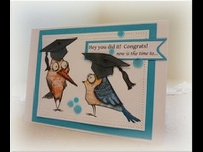 Tim Holtz Crazy Birds Graduation Card