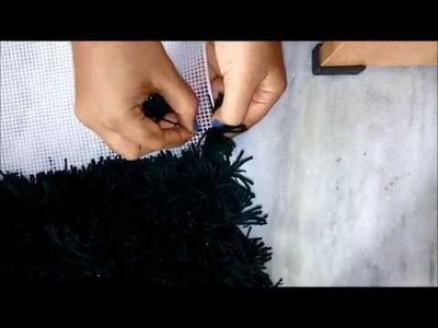 Woollen Mat.Rug,carpet, coaster without crochet pattern | Similar to Pom Pom rug