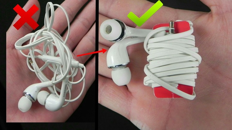 3 Ideas to keep your Earphone from Tangling | Life Hacks