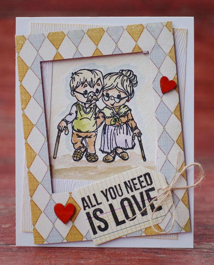 All you need is love - grandparents valentine card