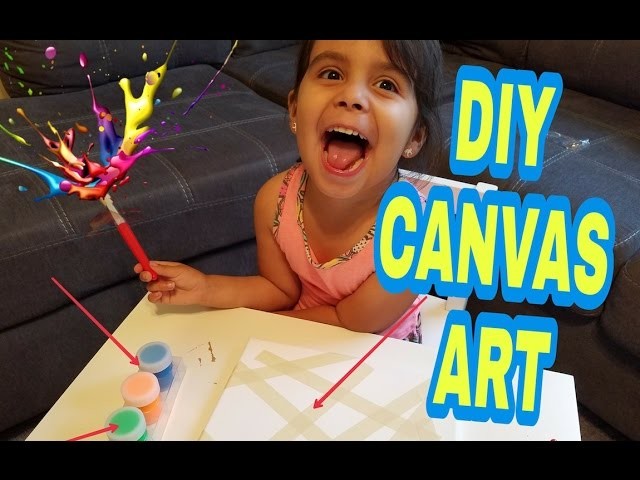 DIY CANVAS ART+PAINTING FOR KIDS!!!+FAMILY FUN