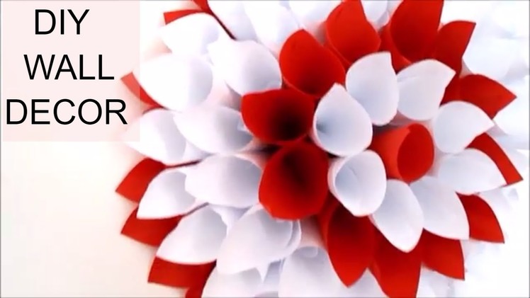 DIY room decor: how to make a paper flower for wall decoration | Easy paper craft | Paper wall decor