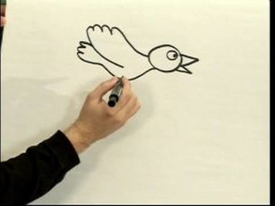Easy Cartoon Drawing : How to Draw a Cartoon Bird