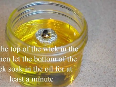 Floating Wick in used vegetable oil