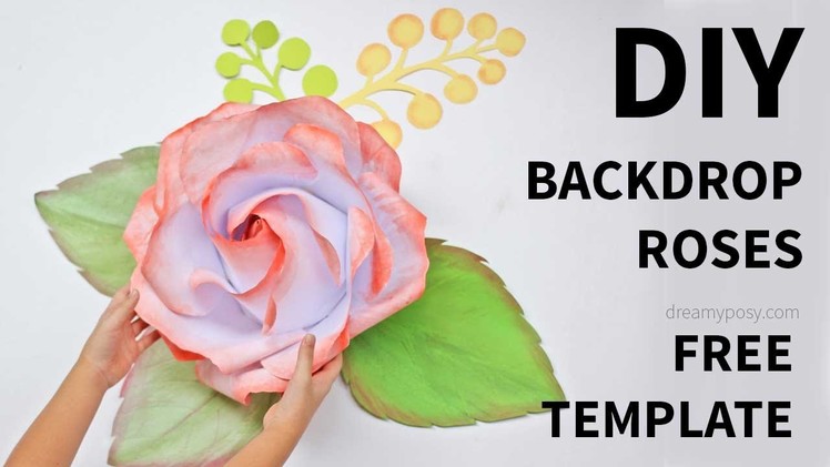 [FREE template and tutorial]: Backdrop rose from printer paper