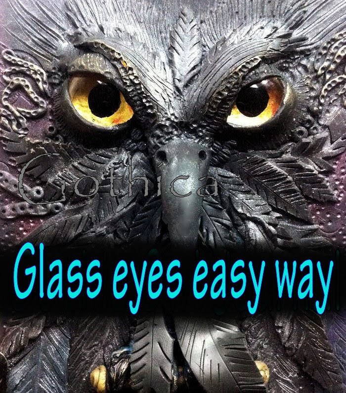 Glass eyes owl easy and simple way #Gothica