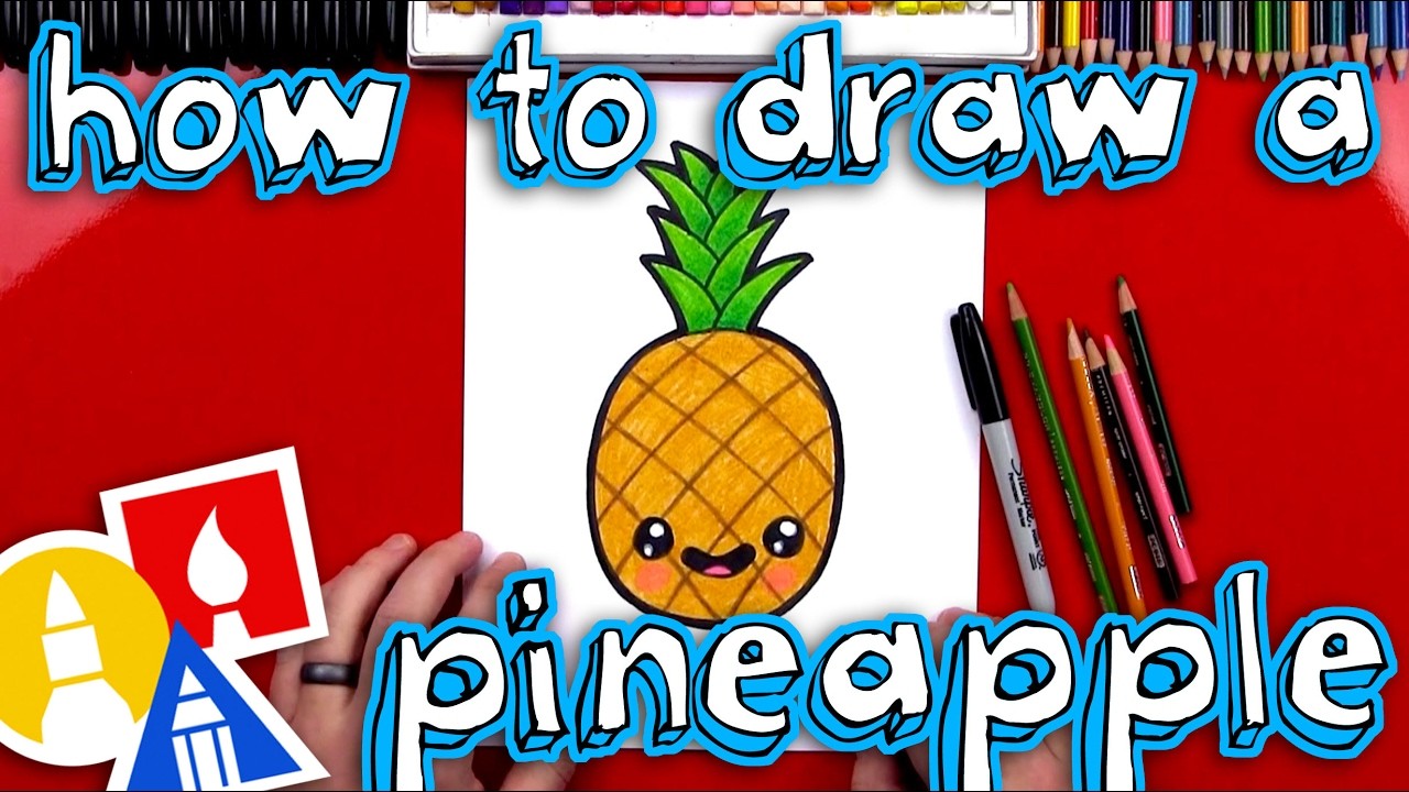How To Draw A Cartoon Pineapple