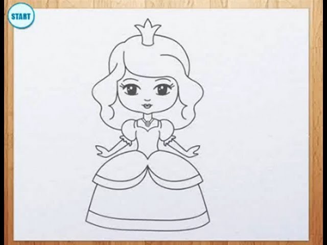 How to draw a Princess