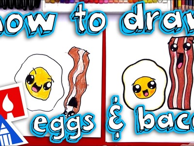 How To Draw Cute Eggs And Bacon