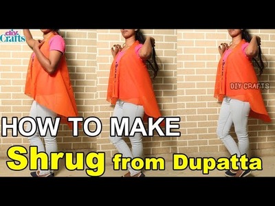 How to Make a classy shrug from used dupatta in a simple & faster way || DIY Crafts