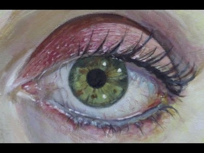 How to paint a realistic eye with acrylic painting www.pinturarte.es