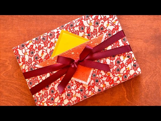 Japanese Gift Wrapping with Decorative Pocket