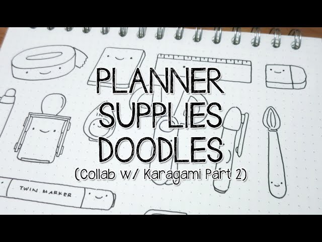 Kawaii Planner Supplies (Doodles to Stamps!) Collab with Karagami - Part 2 | Doodle with Me