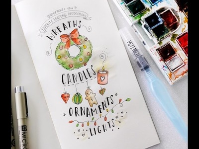 Listers Gotta List - Watercolor and Pen Lettering - Christmas List