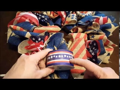 Make A Patriotic Burlap Wreath