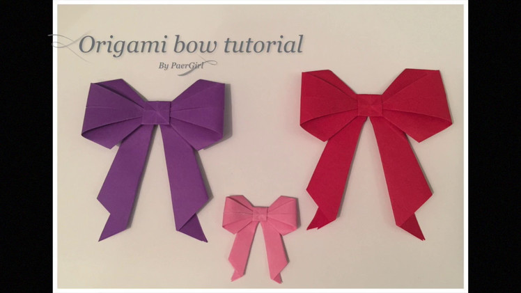 Origami Bow Tutorial