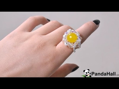 Pandahall Video Anleitung vom einfachen Ring aus Glasperlen und Zuchperlen