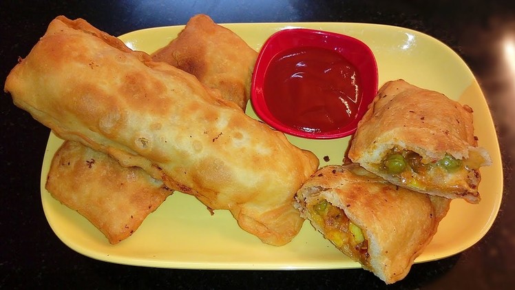 Pizza Puff | Veg Pizza Puff Recipe in Hindi by Farheen khan | Mcdonald Style Veg Pizza Puff Recipe