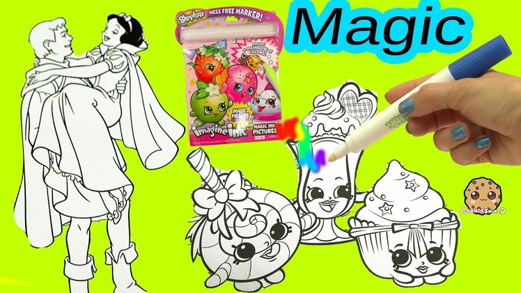 Shopkins Imagine Ink Rainbow Color Pen + Disney Princess Surprise Pictures Books