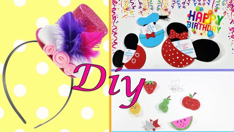 Sparkly DIY Compilation | Headband | Mickey Minnie And Donald Duck Cards