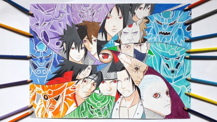 Speed Drawing - Sharingan Users & Their Susanoo (Requested)
