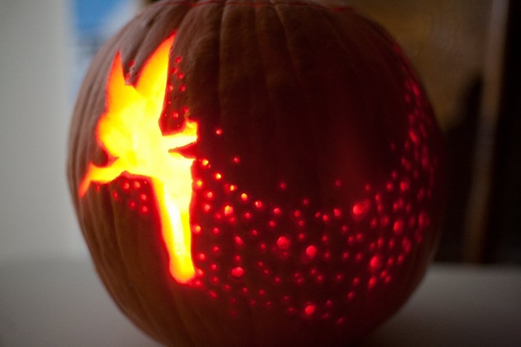 Tinkerbell Pumpkin Carve Time Lapse