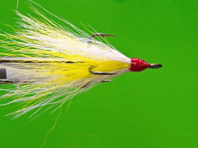 Tying the Yellow and White Dressed Bucktail Treble Hooks