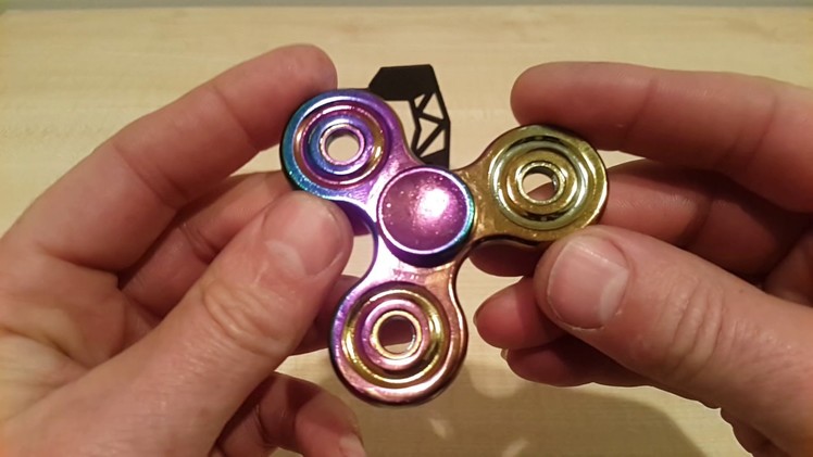 12 - All Metal Rainbow Fidget Spinner with Stand