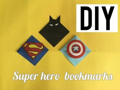 3 Easy DIY Super Hero Corner Book marks | DIY Craft Series | Craftziners # 104