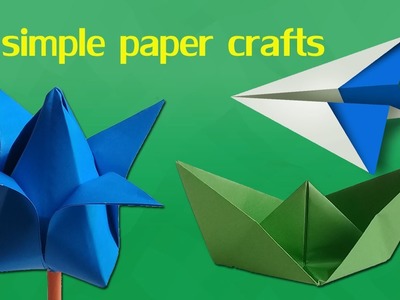 3 Simple Paper Crafts for Kids | Easy Paper Craft for Kids Step by Step Tutorial