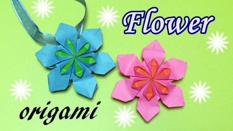 Amazing Origami Flower Tutorial | How to Make a Paper Beautiful Flowers Step by Step | DIY Pendant