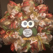 Bless Our Home- Fall Owl Wreath