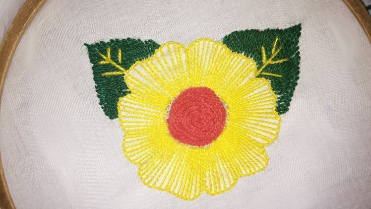 Button Hole Stitch . Hand Embroidery Hand . Beautiful Rose Stitches