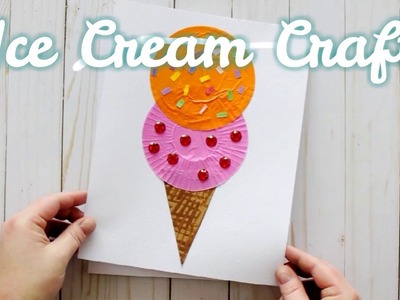 Cupcake Liner Ice Cream Cone Craft