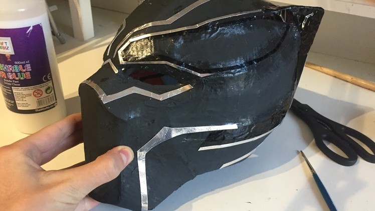 DIY: Black Panther mask part 2-paint+details: free templates